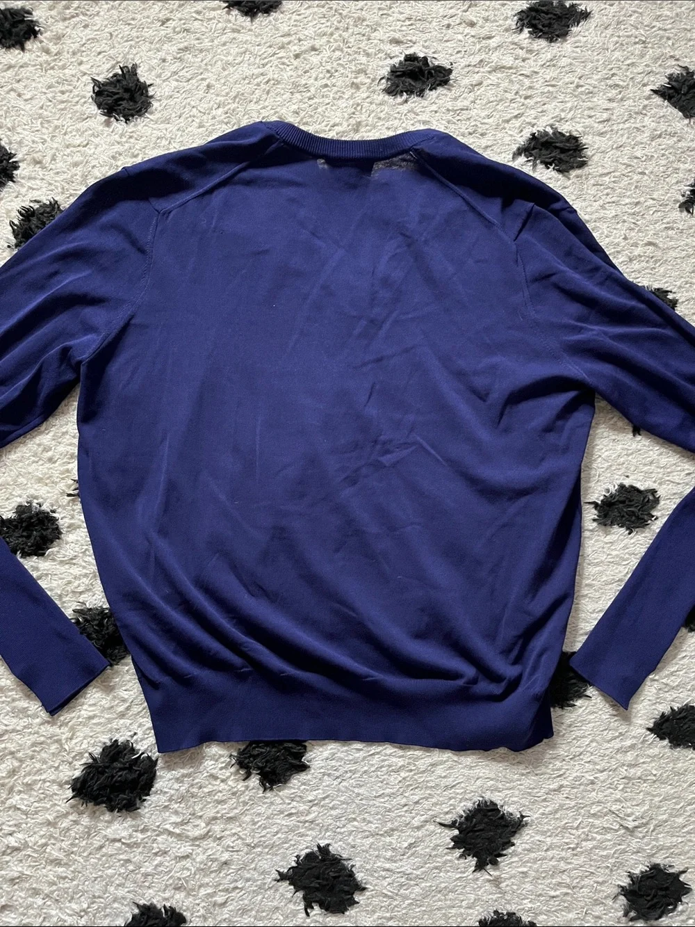 Zara Size Large V-Neck Sweater Blue